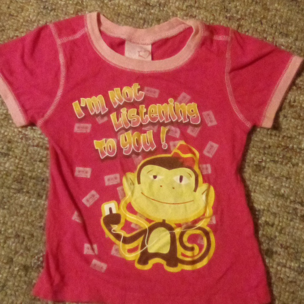 Girl's t-shirt Size 6x W/Monkey